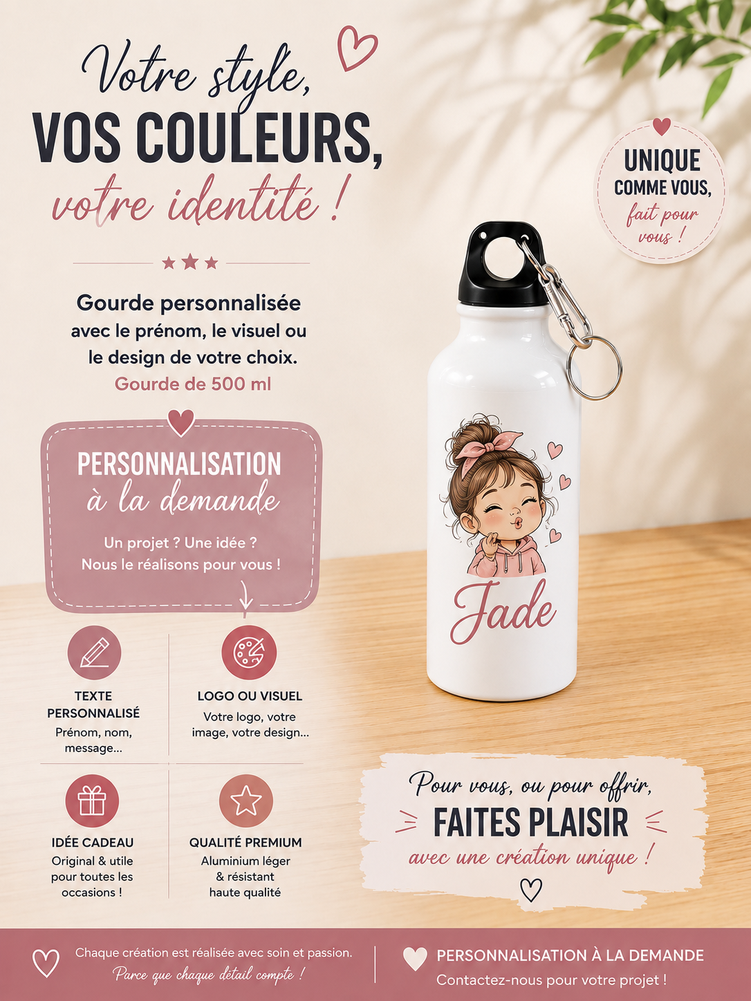 Gourde 500 ml personnalisable