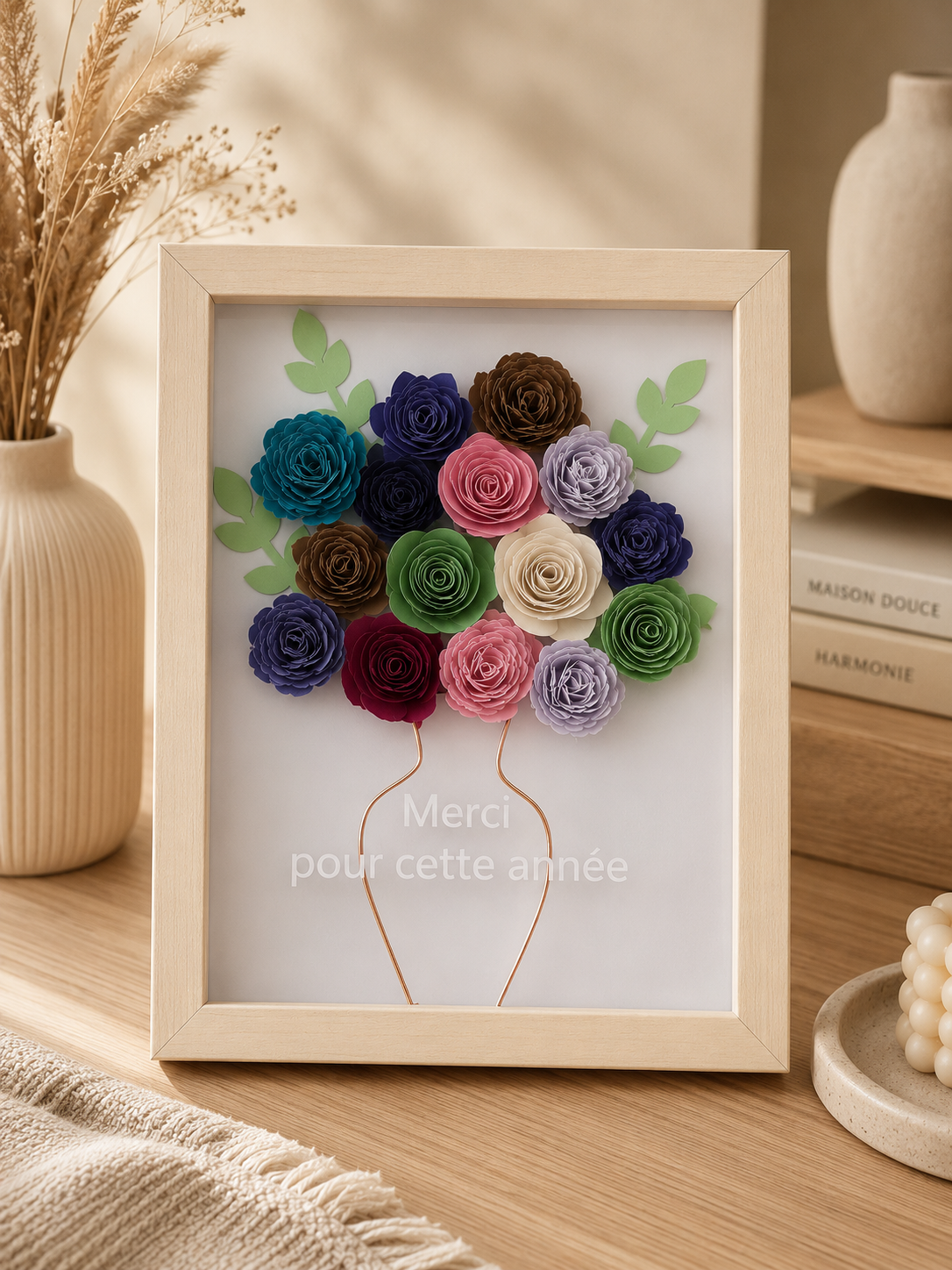 Cadre fleuri personnalisé 13*18
