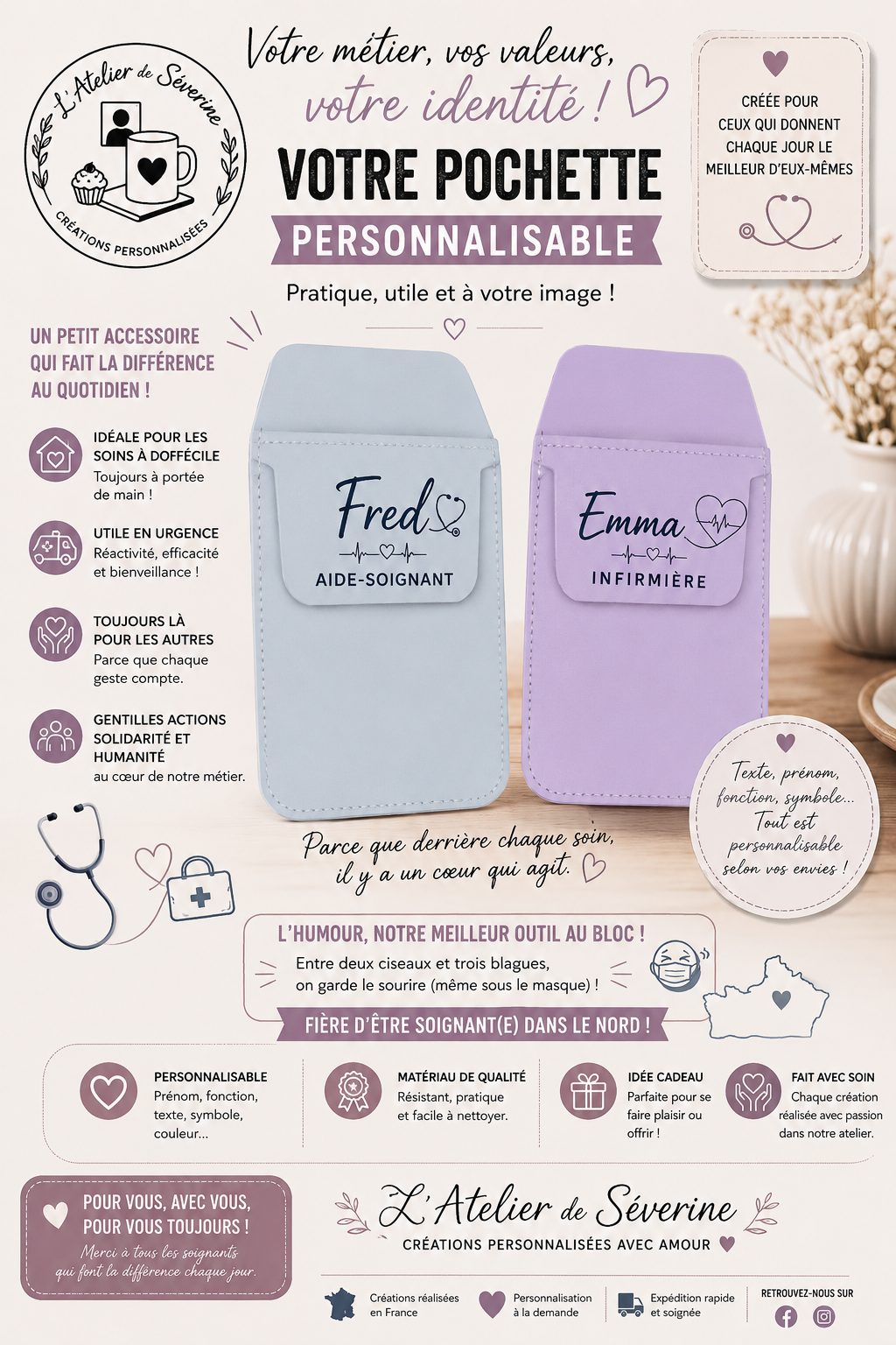 Porte crayon soignant