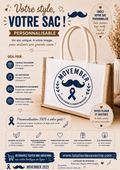 Sac toile de juste 33*22 cm movember