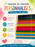 18 crayons de couleurs personnalisés