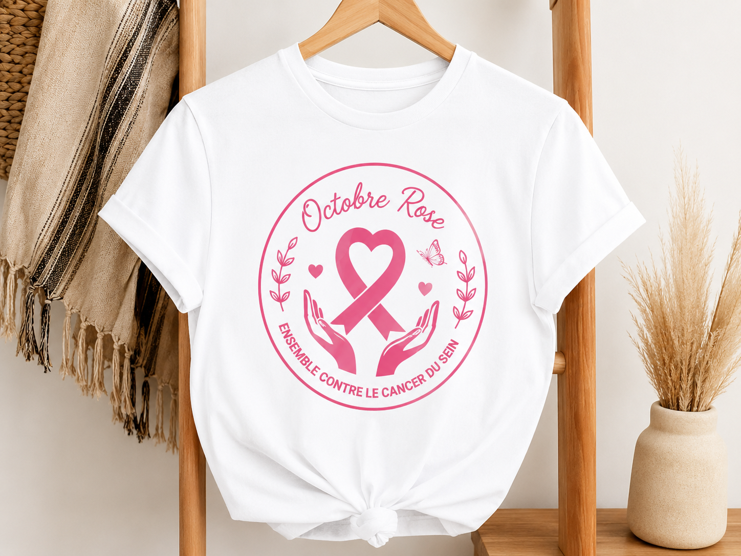 Tee shirt octobre rose