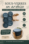 Sous verre en ardoise personnalisable
