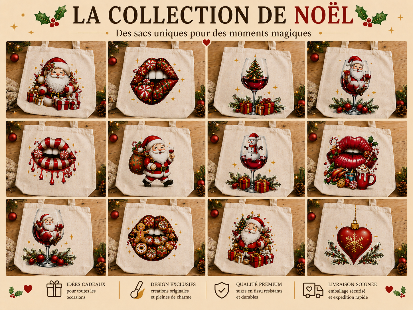 Tote bag de Noël
